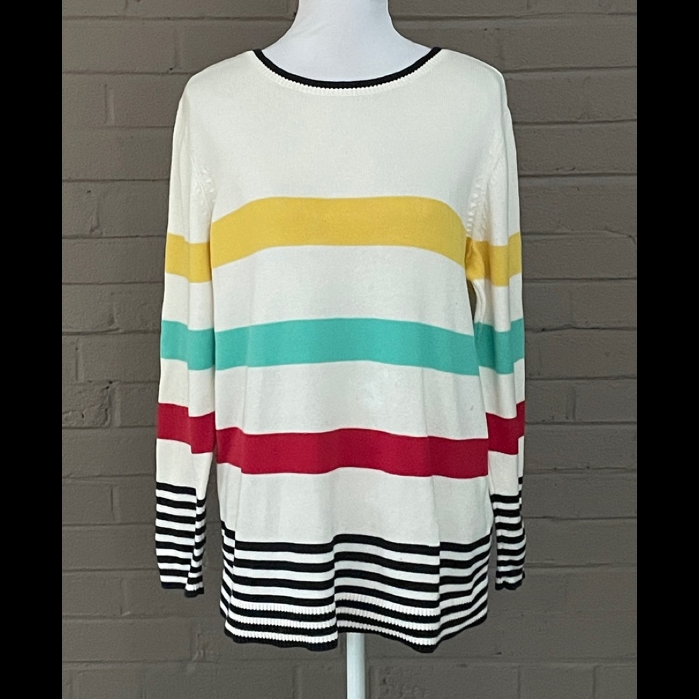 Talbots  striped sweater 1X